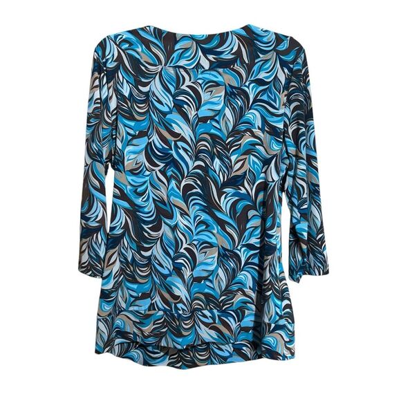 Cocomo Top Womens XL Multicolor Swirl Liquid Knit Stretch Blouse - Picture 6 of 8